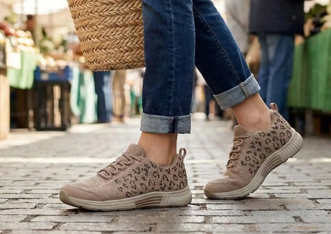 Coral - Beige Leopard