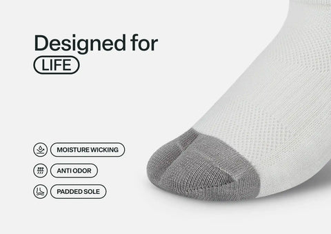 Bunion Relief, Padded Low Cut Socks - White