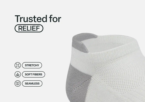 Bunion Relief, Padded Low Cut Socks - White