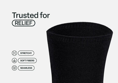 Casual/Dress Diabetic Socks - Black