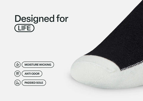 Extra Roomy Diabetic Socks (Thick) - Black