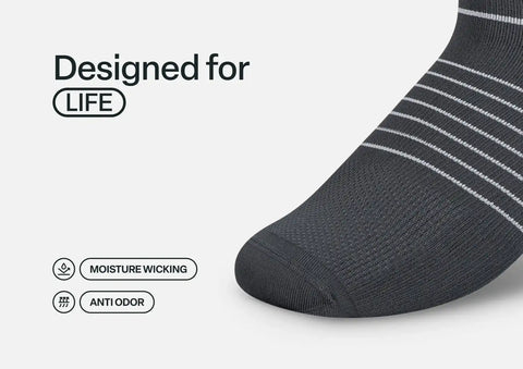 Mid-Calf Compression Socks 18-25 mmHg - Dark Gray