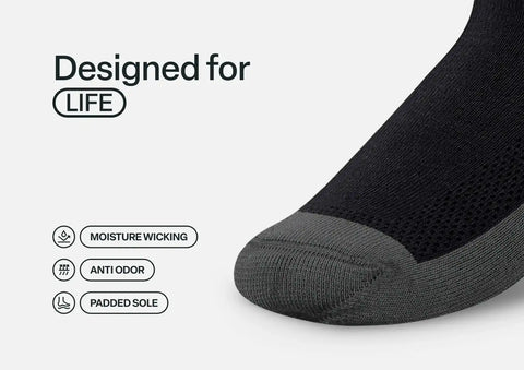 Padded Sole Socks - Charcoal